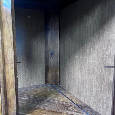Walnut Colonial Style Corner Cupboard  