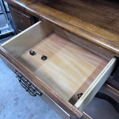 Walnut Colonial Style Corner Cupboard  
