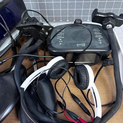 Mixed Lot: Clock, Stethoscope, Headphones 