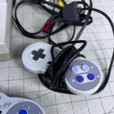 Super Nintendo with Controllers and Power Cord