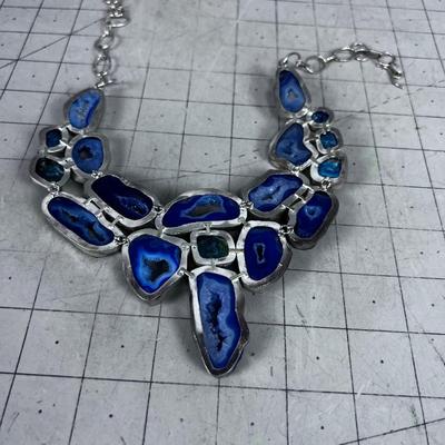 UNIQUE! Unmarked, Geode Slices incased in Silver 