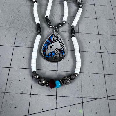Liquid Silver Rose Silver Beads, Pukka Shell Necklace. 