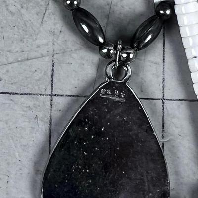 Liquid Silver Rose Silver Beads, Pukka Shell Necklace. 