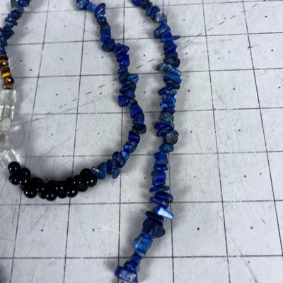 36" Lapis Lazuli with Clear Quartz and Tiger Plus Black