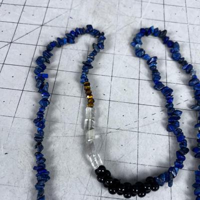36" Lapis Lazuli with Clear Quartz and Tiger Plus Black