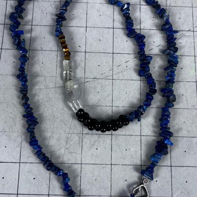 36" Lapis Lazuli with Clear Quartz and Tiger Plus Black