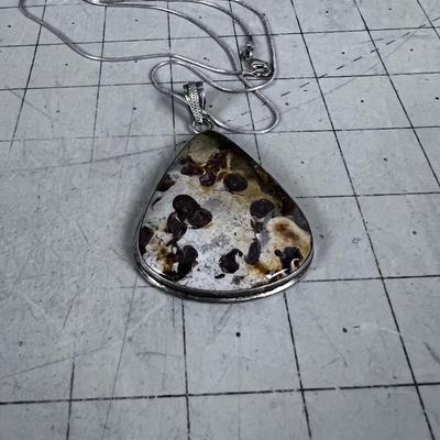 925 Chain with Montana AGATE or Brown Turull 