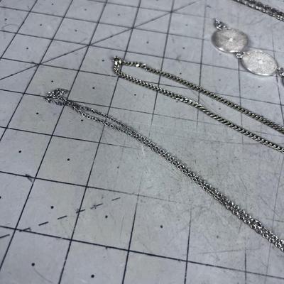 1 Bracelet and 2 Chains marked 925 