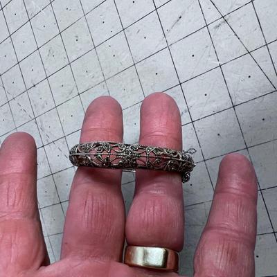 Vintage Bracelet Deco Filigree and Marcasite 