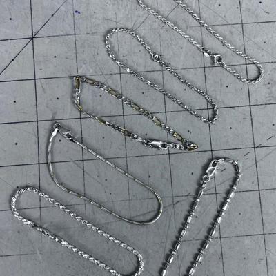 Group of 925 Bracelet Lot (4 or 5 ) Chains 
