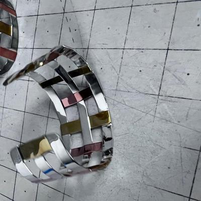 2 Matching Silver and Copper Bracelets 