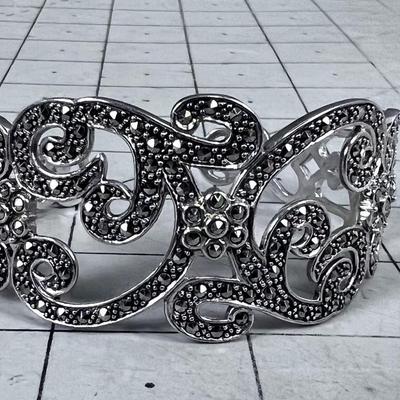Scrolly Bracelet 925 marcasite 