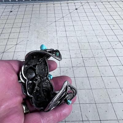 Chico's Turquoise and Silver Tone Bracelet