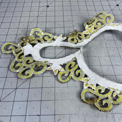 (2) Beaded Gold Tone Collars VINTAGE