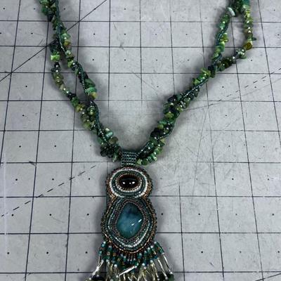 GREEN Wendover Wearable LUCKY Necklace