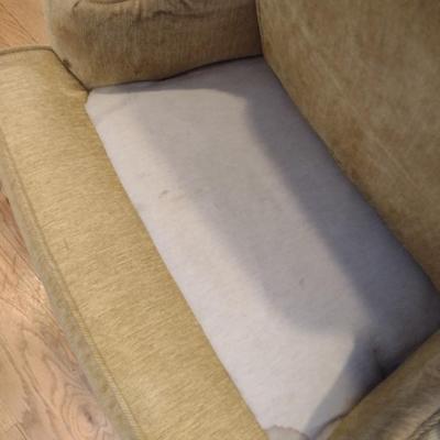 Pair of Upholstered Chairs with Matching Ottoman