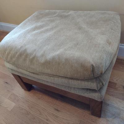 Pair of Upholstered Chairs with Matching Ottoman