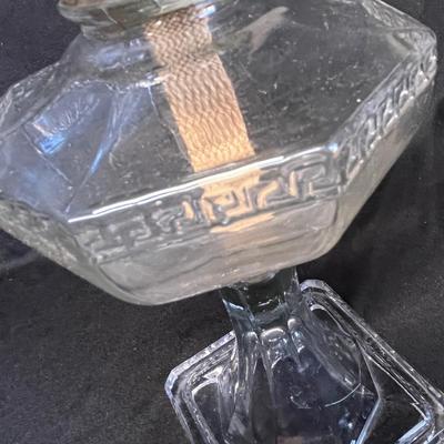 1800s Greek Key oil lamp