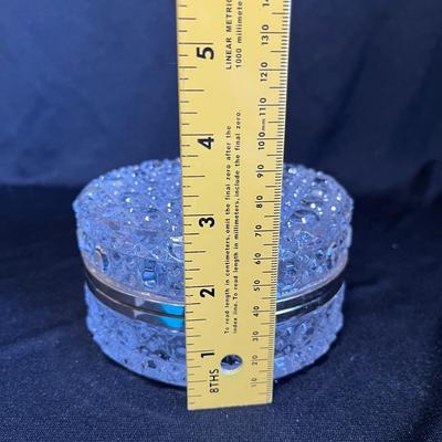 Pressed glass jewelry box