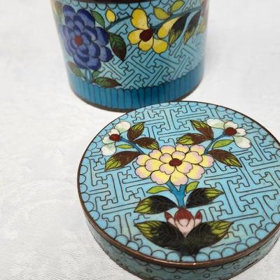 Vintage Cloisonne Enamel Covered Jar