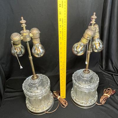 Antique Crystal humidor lamps