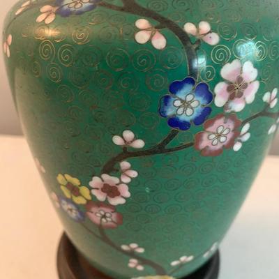 Vintage Asian Vase On Stand