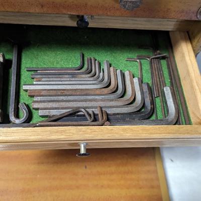 Wooden Tool Box With Tools