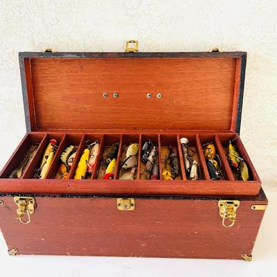 Wooden Tackle Box Lot