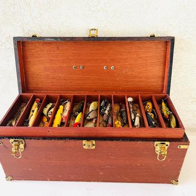 Wooden Tackle Box Lot