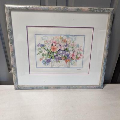 Embroidered Flower Arrangement