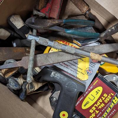 Assortment Of Hand Tools & Air Hose