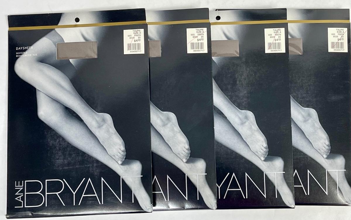 Lane Bryant Pantyhose tights nylons support stockings New in Package 4 packages taupe size A EstateSales