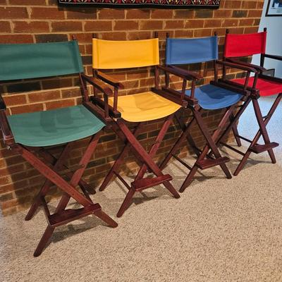 Four Canvas and Wood Directors Chairs (BPR-DW)