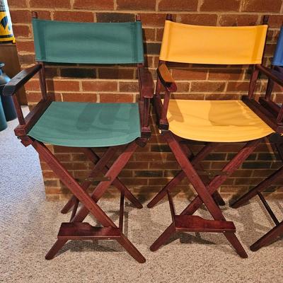 Four Canvas and Wood Directors Chairs (BPR-DW)