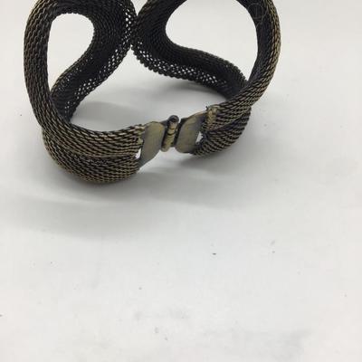 Black with gold toned fashion bracelet