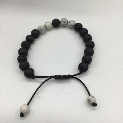 Black and white beaded designed bracelet