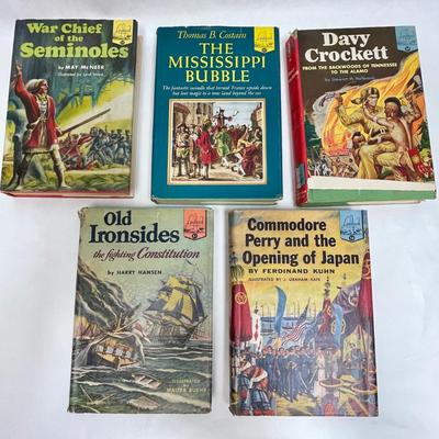 Landmark Children's Historical Novel Series Hardback Books Seminoles Mississippi Davy Crockett Old Ironsides Japan