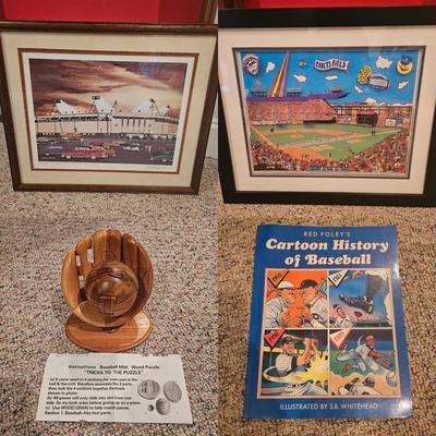 Assortment of Baseball Books, Signed/Numbered Art, Puzzles and More (BPR-DW)