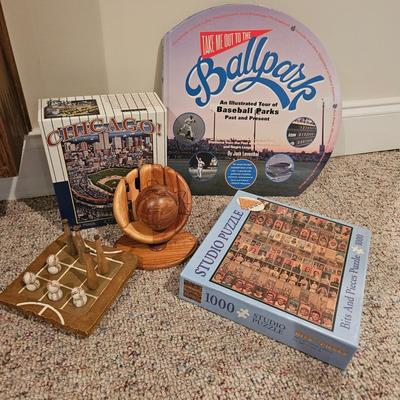 Assortment of Baseball Books, Signed/Numbered Art, Puzzles and More (BPR-DW)