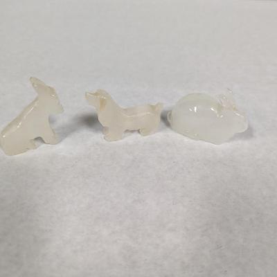 White Stone Miniature Animals Hand Carved
