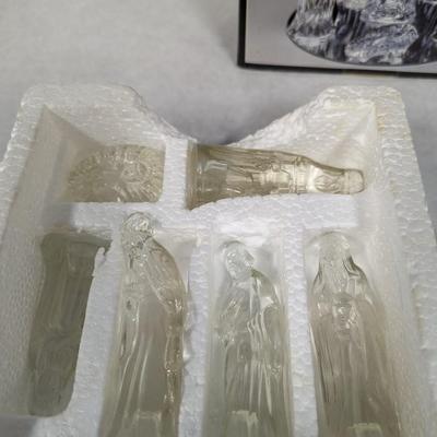 Glass & Wooden Nativity Set