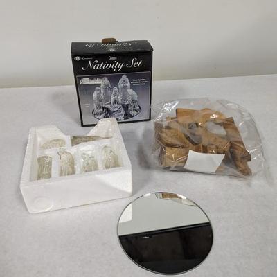 Glass & Wooden Nativity Set