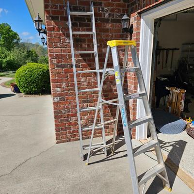 Pair of Werner Aluminum Ladders (G-JS)