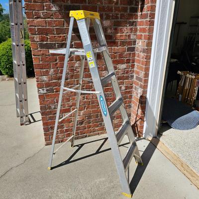 Pair of Werner Aluminum Ladders (G-JS)