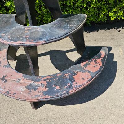 Wooden Half-Round Plant Stand (G-JS)