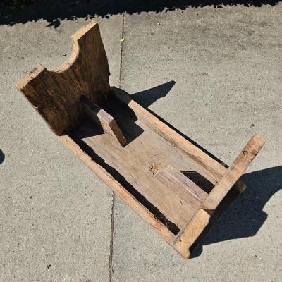 Two Vintage Wood Stools (G-JS)