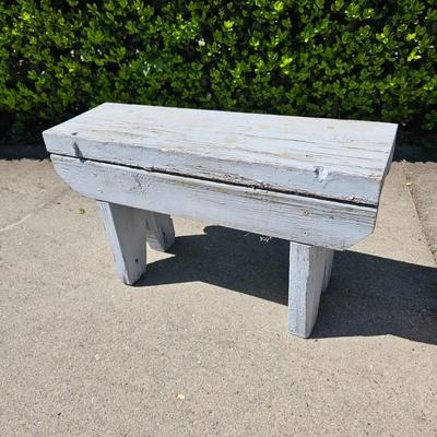 Two Vintage Wood Stools (G-JS)