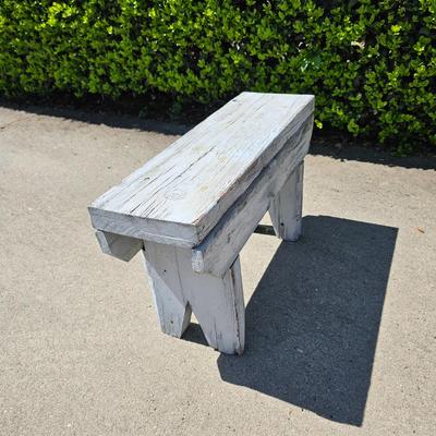 Two Vintage Wood Stools (G-JS)