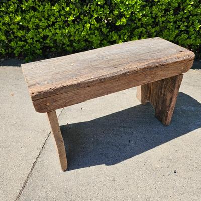 Two Vintage Wood Stools (G-JS)