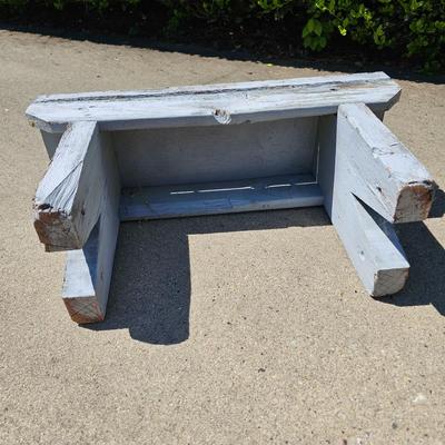 Two Vintage Wood Stools (G-JS)